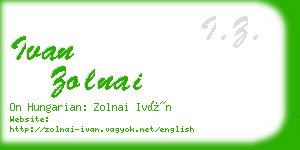 ivan zolnai business card